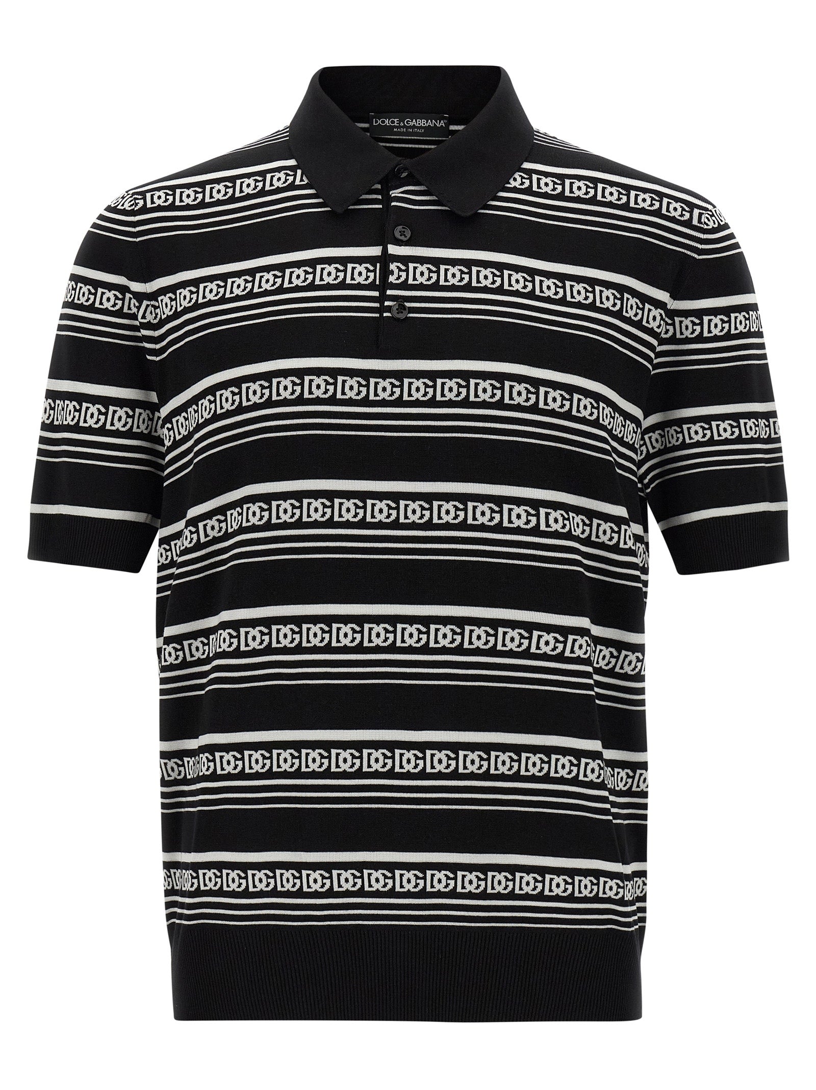 DOLCE &amp; GABBANA - DOLCE &amp; GABBANA - Knitted polo shirt - Men’s Tops