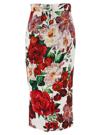 DOLCE &amp; GABBANA - DOLCE &amp; GABBANA - Floral longuette skirt - Women’s Clothing