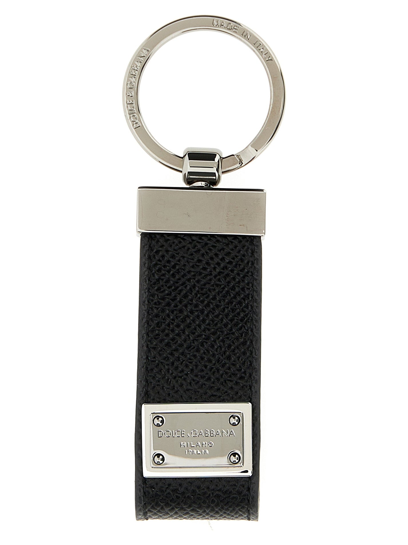 DOLCE &amp; GABBANA - DOLCE &amp; GABBANA - Logo plaque keyring - Men’s Accessories