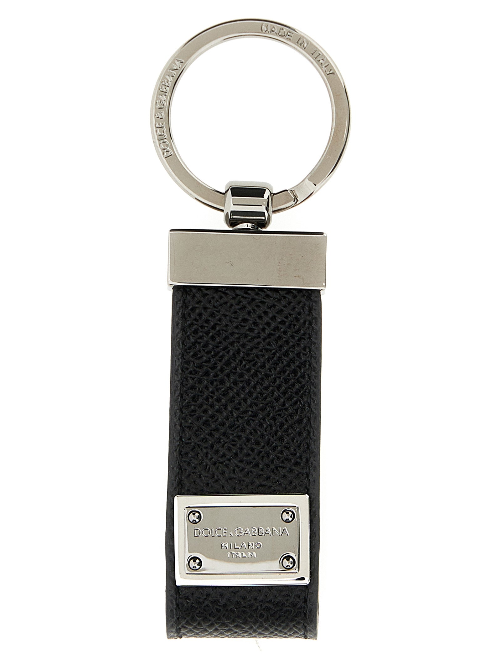 DOLCE &amp; GABBANA - DOLCE &amp; GABBANA - Logo plaque keyring - Men’s Accessories