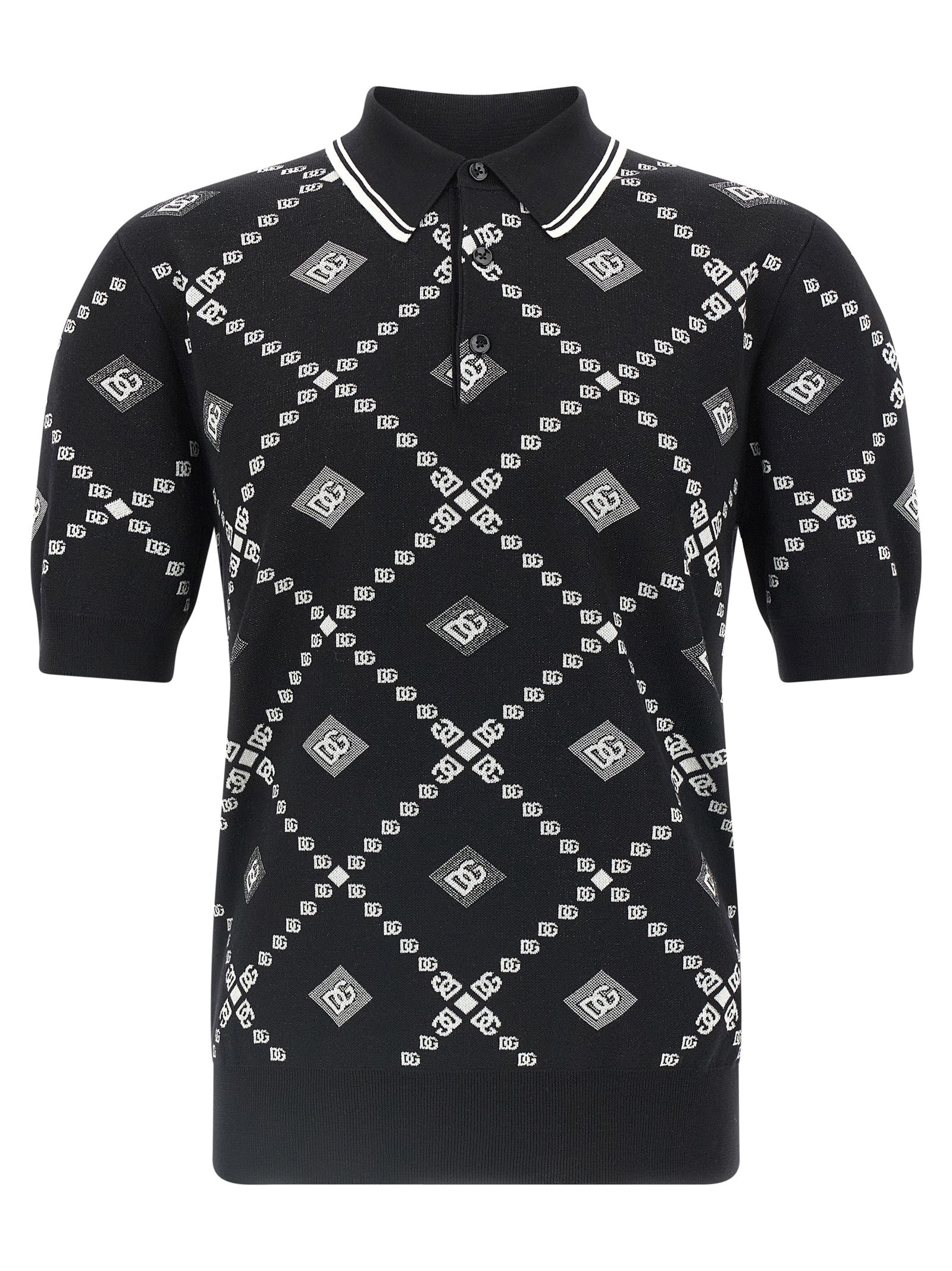 DOLCE &amp; GABBANA - DOLCE &amp; GABBANA - Knitted polo shirt - Men’s Tops