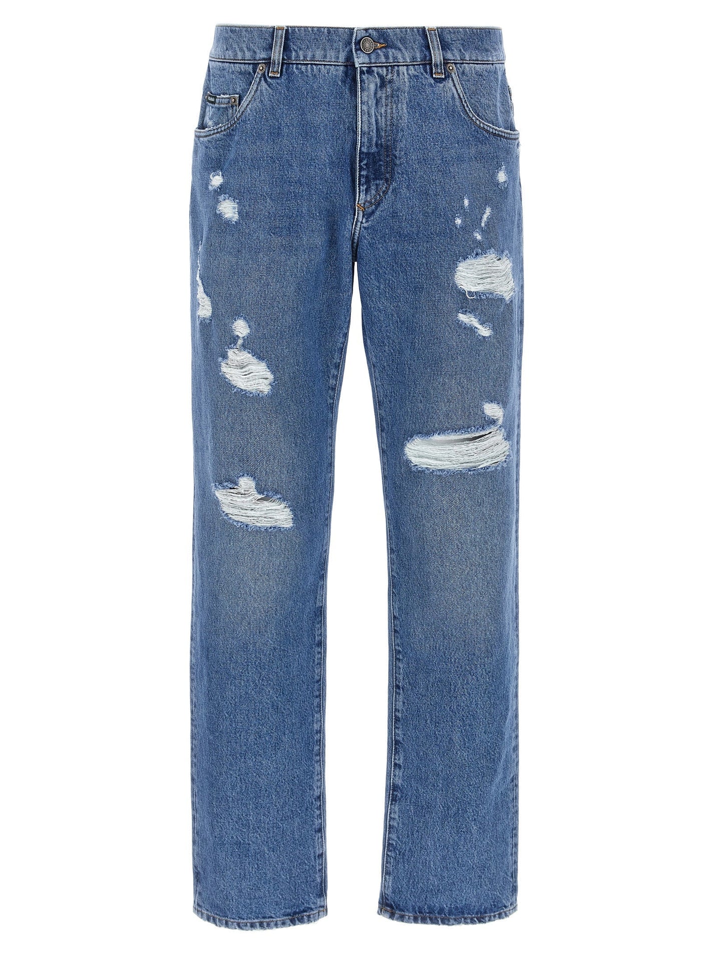 DOLCE &amp; GABBANA - DOLCE &amp; GABBANA - Destroyed jeans - Men’s Bottoms