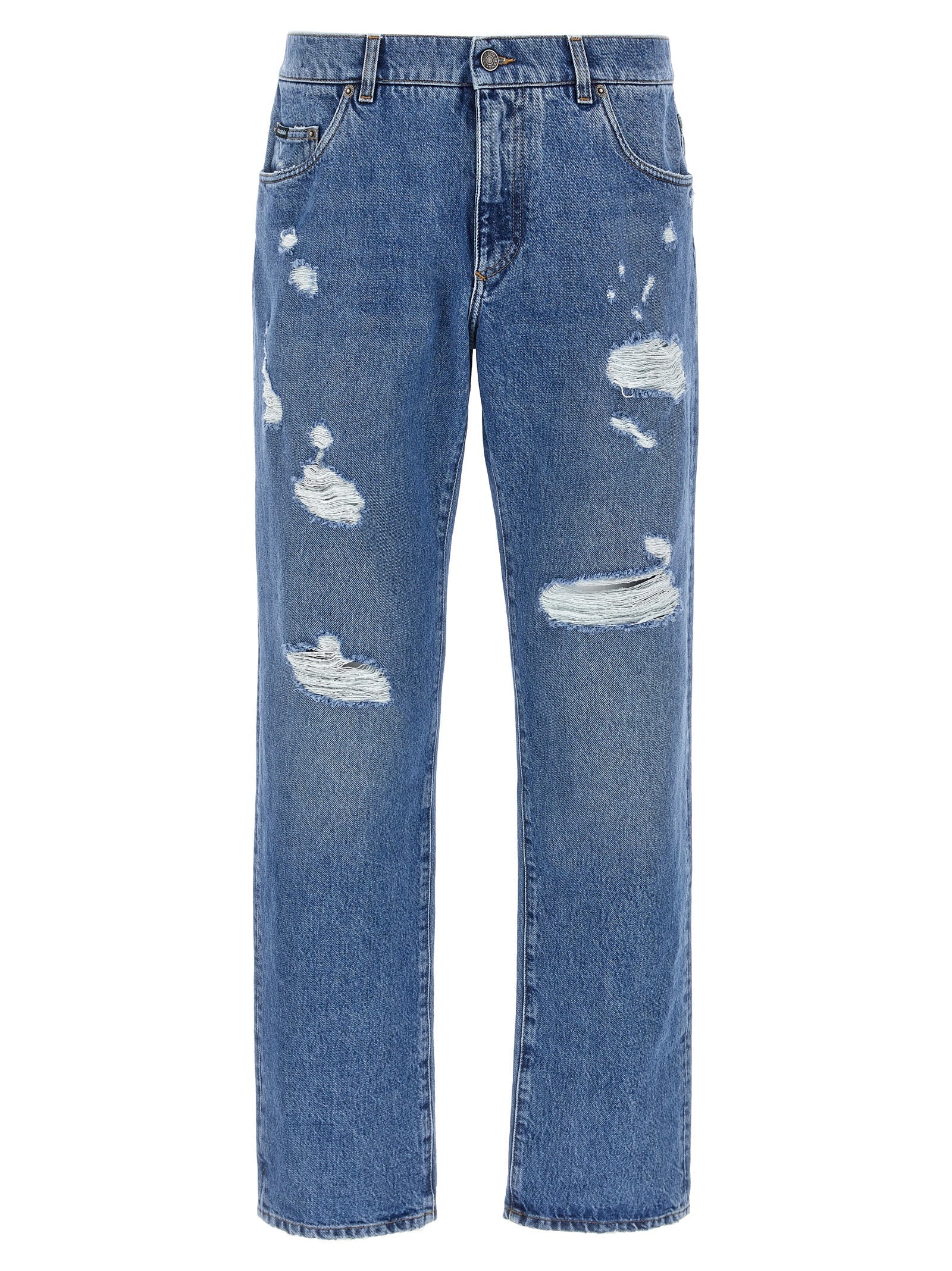 DOLCE &amp; GABBANA - DOLCE &amp; GABBANA - Destroyed jeans - Men’s Bottoms