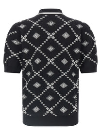 DOLCE &amp; GABBANA - DOLCE &amp; GABBANA - Knitted polo shirt - Men’s Tops