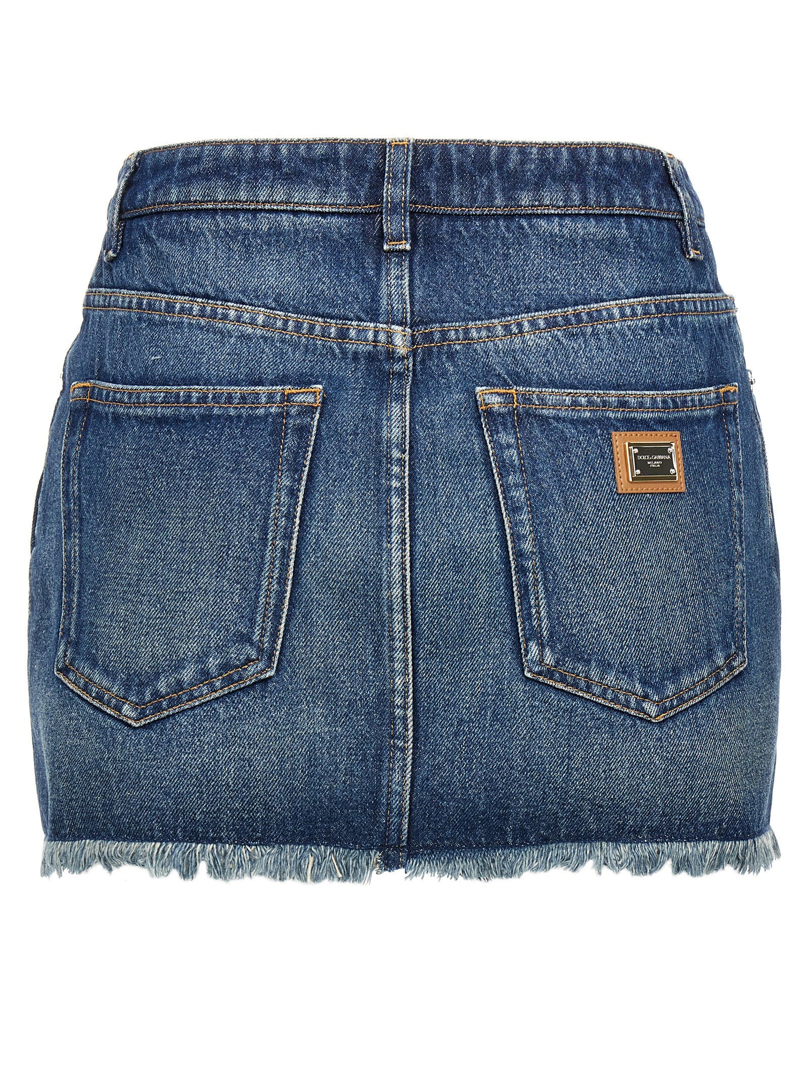 DOLCE &amp; GABBANA - DOLCE &amp; GABBANA - Denim mini skirt - Women’s Clothing