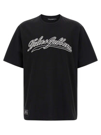 DOLCE &amp; GABBANA - DOLCE &amp; GABBANA - Logo embroidery t-shirt - Men’s Tops