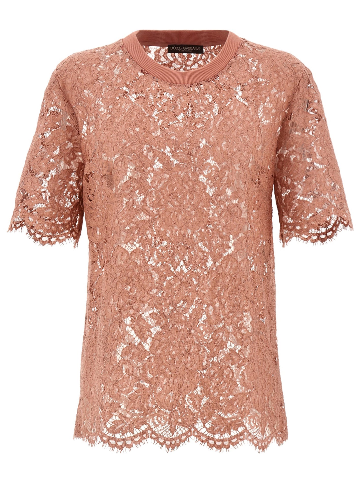 DOLCE &amp; GABBANA - DOLCE &amp; GABBANA - Lace T-shirt - Women’s Tops