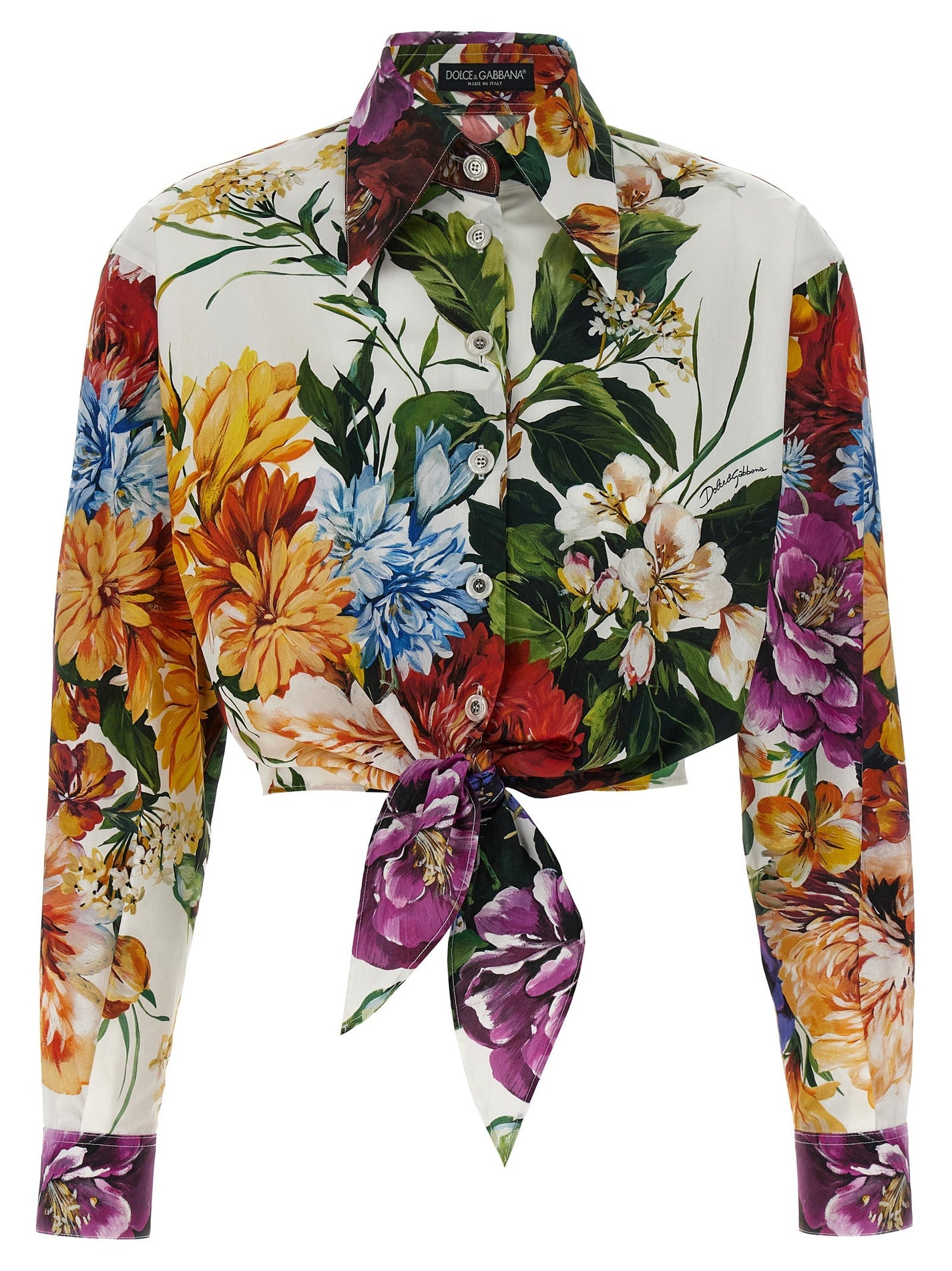 DOLCE &amp; GABBANA - DOLCE &amp; GABBANA - Floral crop shirt - Women’s Top