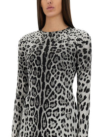 Dolce &amp; Gabbana - Dolce &amp; Gabbana Charmeuse Sheath Longuette Dress - Women’s Clothing