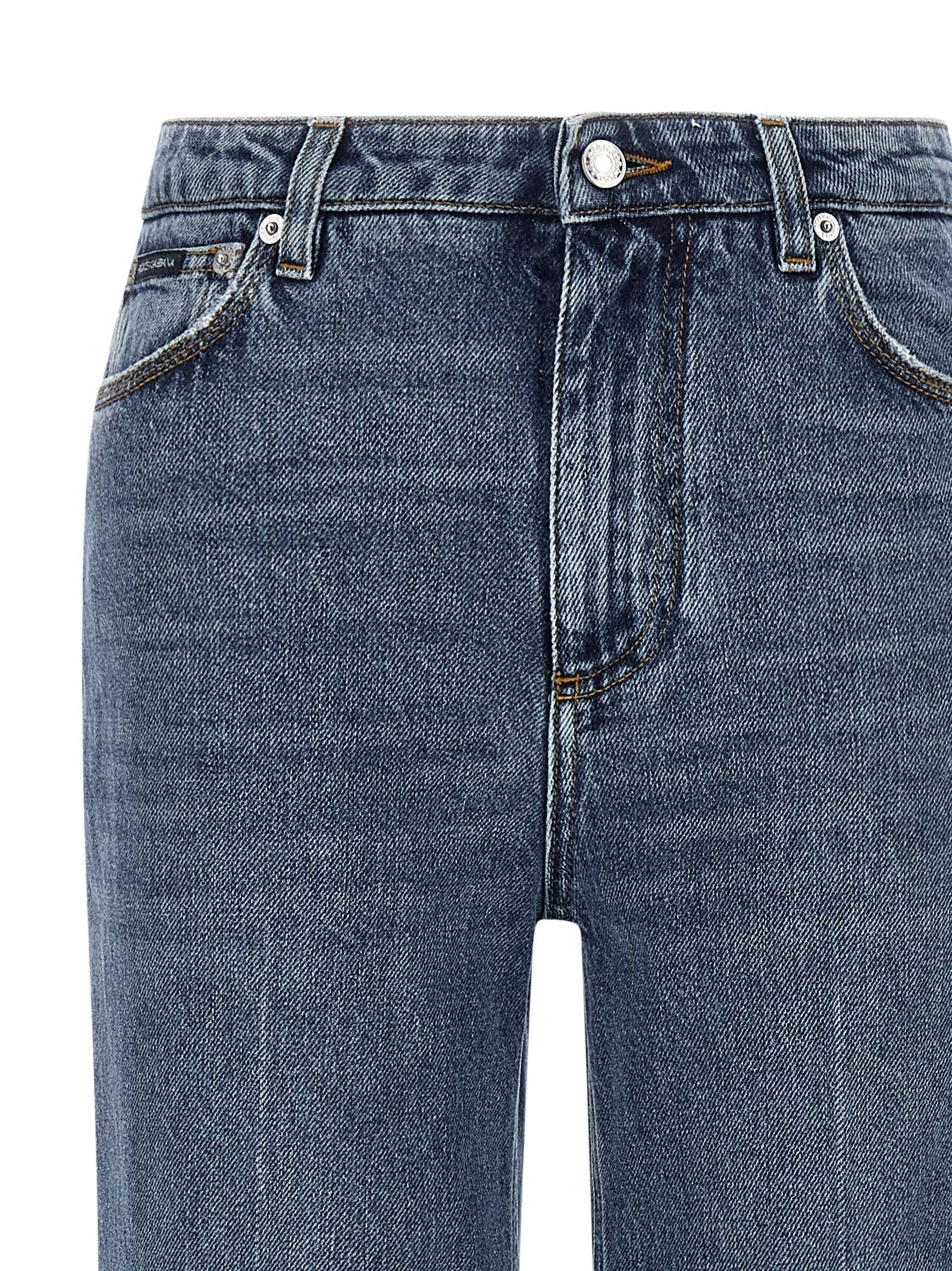 DOLCE &amp; GABBANA - DOLCE &amp; GABBANA - Logo tag jeans - Women’s Bottoms