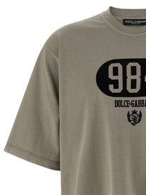 DOLCE &amp; GABBANA - DOLCE &amp; GABBANA - Flocked print T-shirt - Men’s Tops