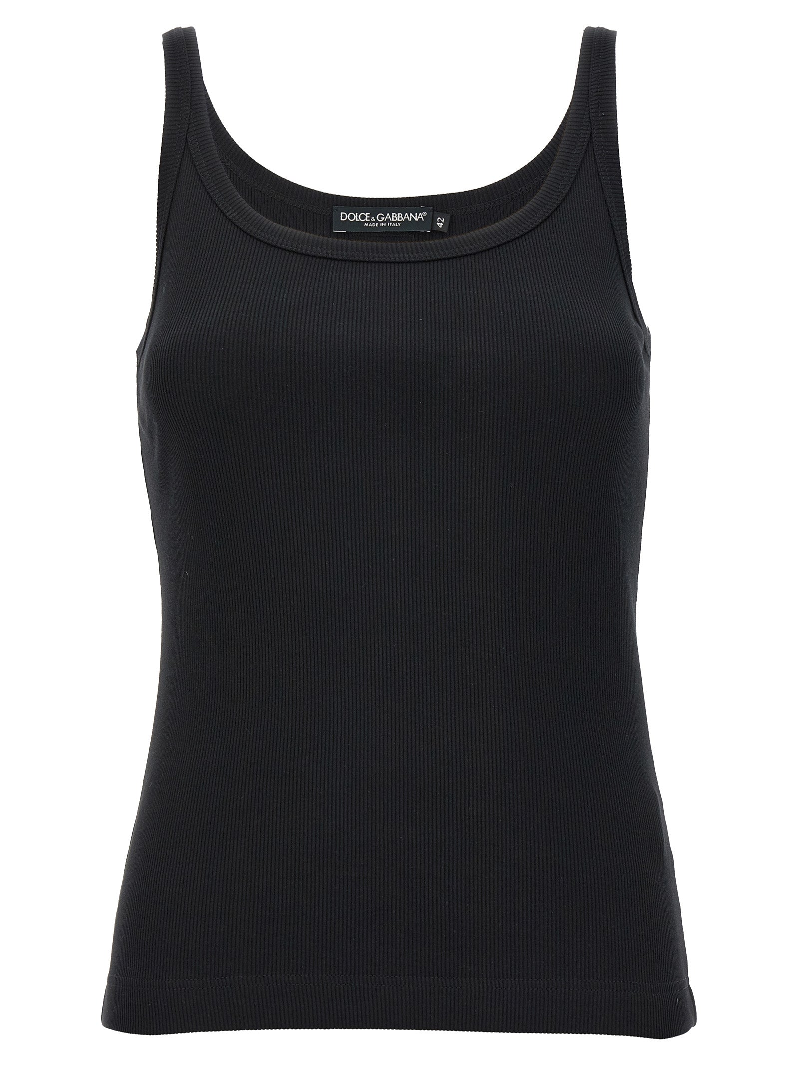 DOLCE &amp; GABBANA - DOLCE &amp; GABBANA - Ribbed tank top - Women’s Tops