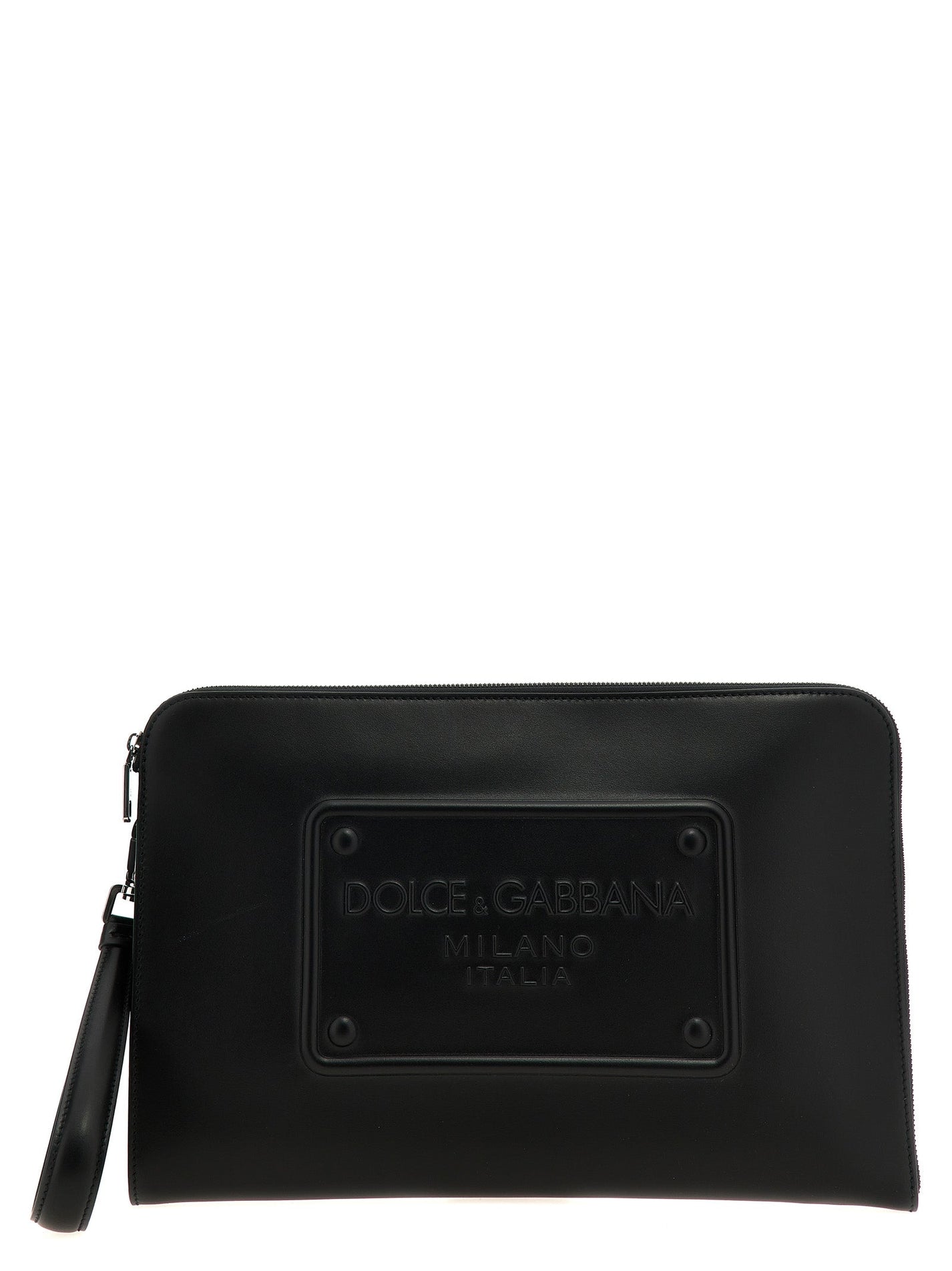 DOLCE &amp; GABBANA - DOLCE &amp; GABBANA - Large plaque pouch - Men’s Bags