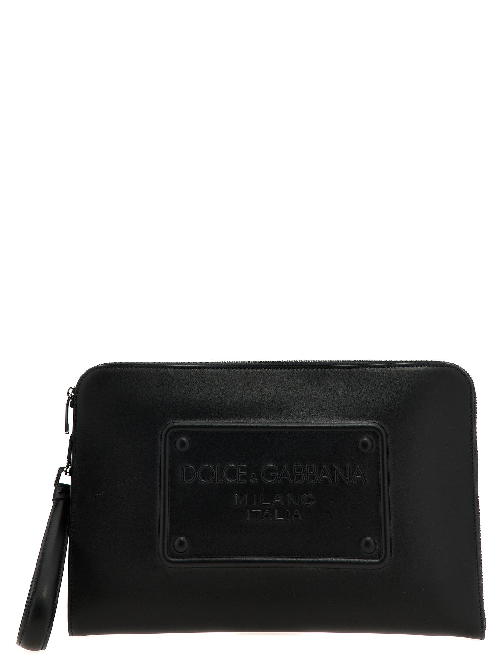 DOLCE &amp; GABBANA - DOLCE &amp; GABBANA - Large plaque pouch - Men’s Bags