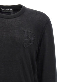 DOLCE &amp; GABBANA - DOLCE &amp; GABBANA - Logo embroidery sweater - Men’s Knitwear