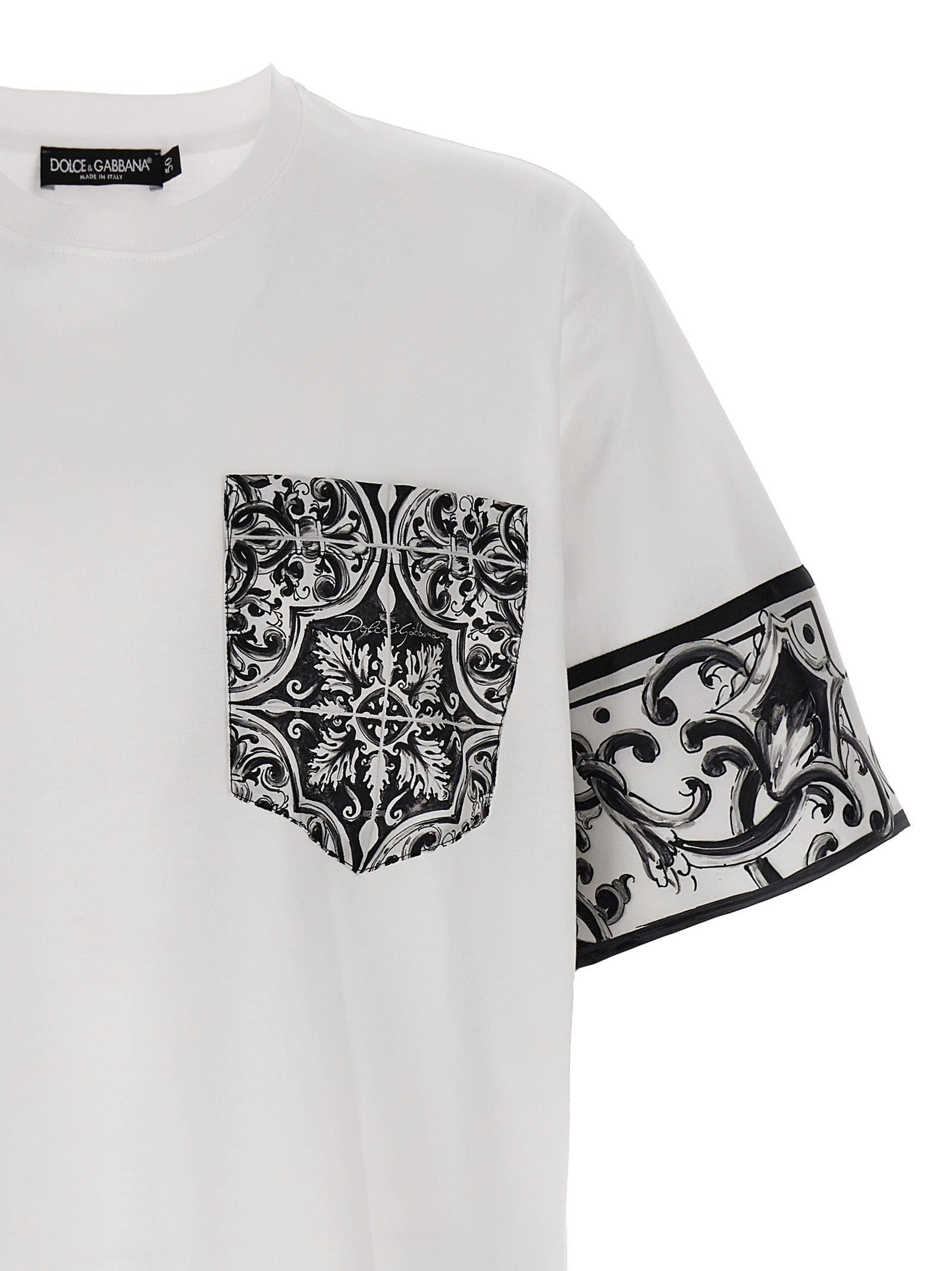 DOLCE &amp; GABBANA - DOLCE &amp; GABBANA - ’Maiolica’ print T-shirt - Men’s Tops