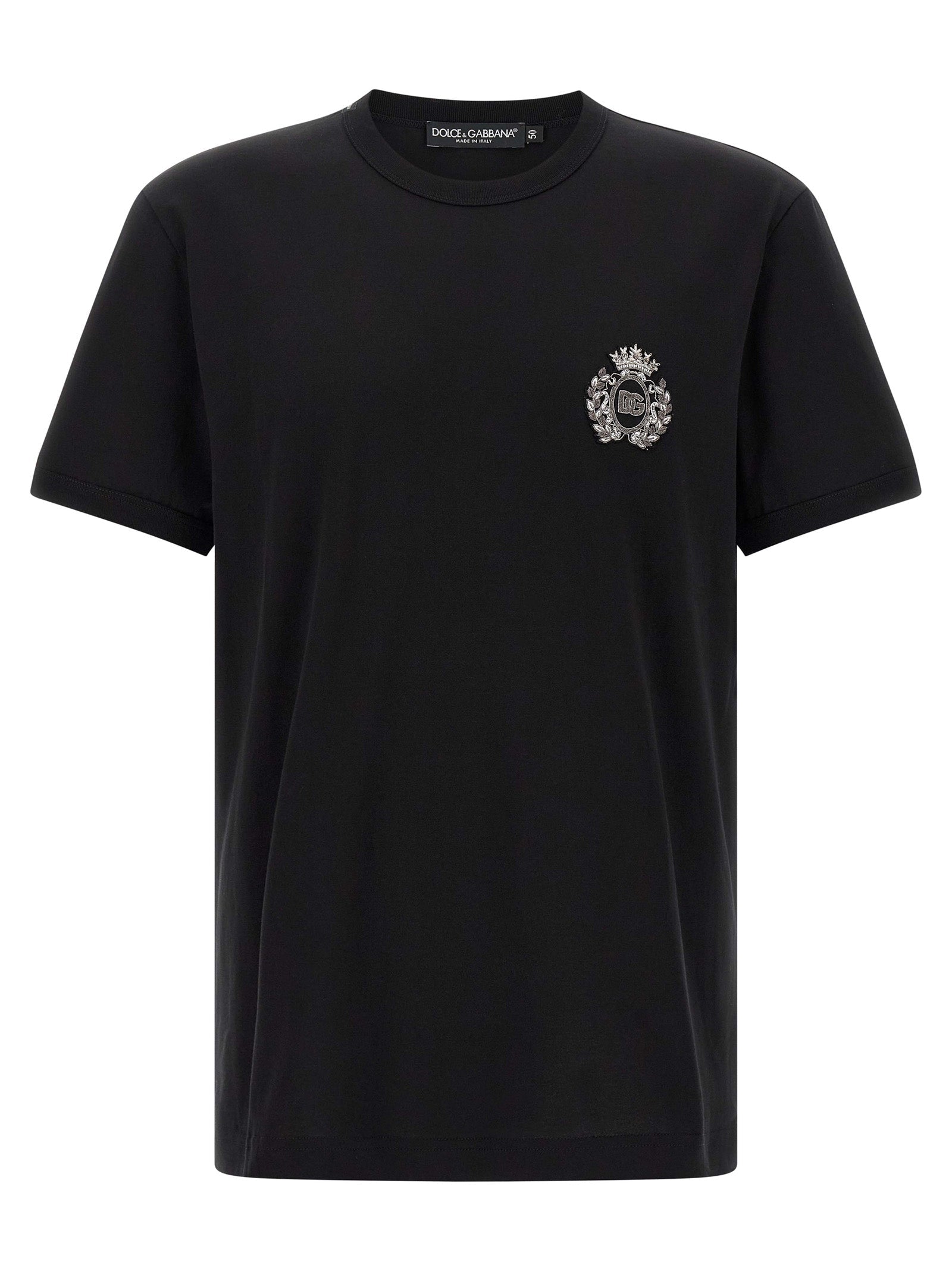 DOLCE &amp; GABBANA - DOLCE &amp; GABBANA - Heraldic patch t-shirt - Men’s Tops