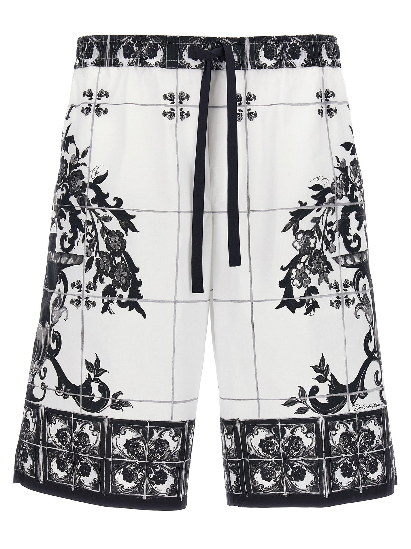 DOLCE &amp; GABBANA - DOLCE &amp; GABBANA - ’Maiolica’ print bermuda shorts - Men’s Clothing
