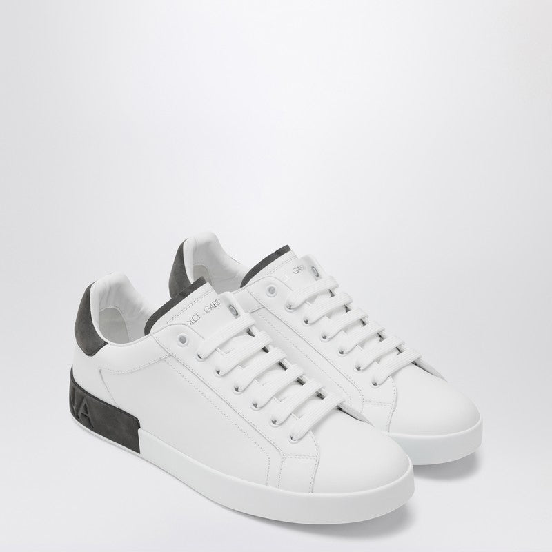 Dolce &amp; Gabbana - Dolce &amp; Gabbana Dolce&amp;Gabbana Portofino white/black leather sneaker - Sneakers