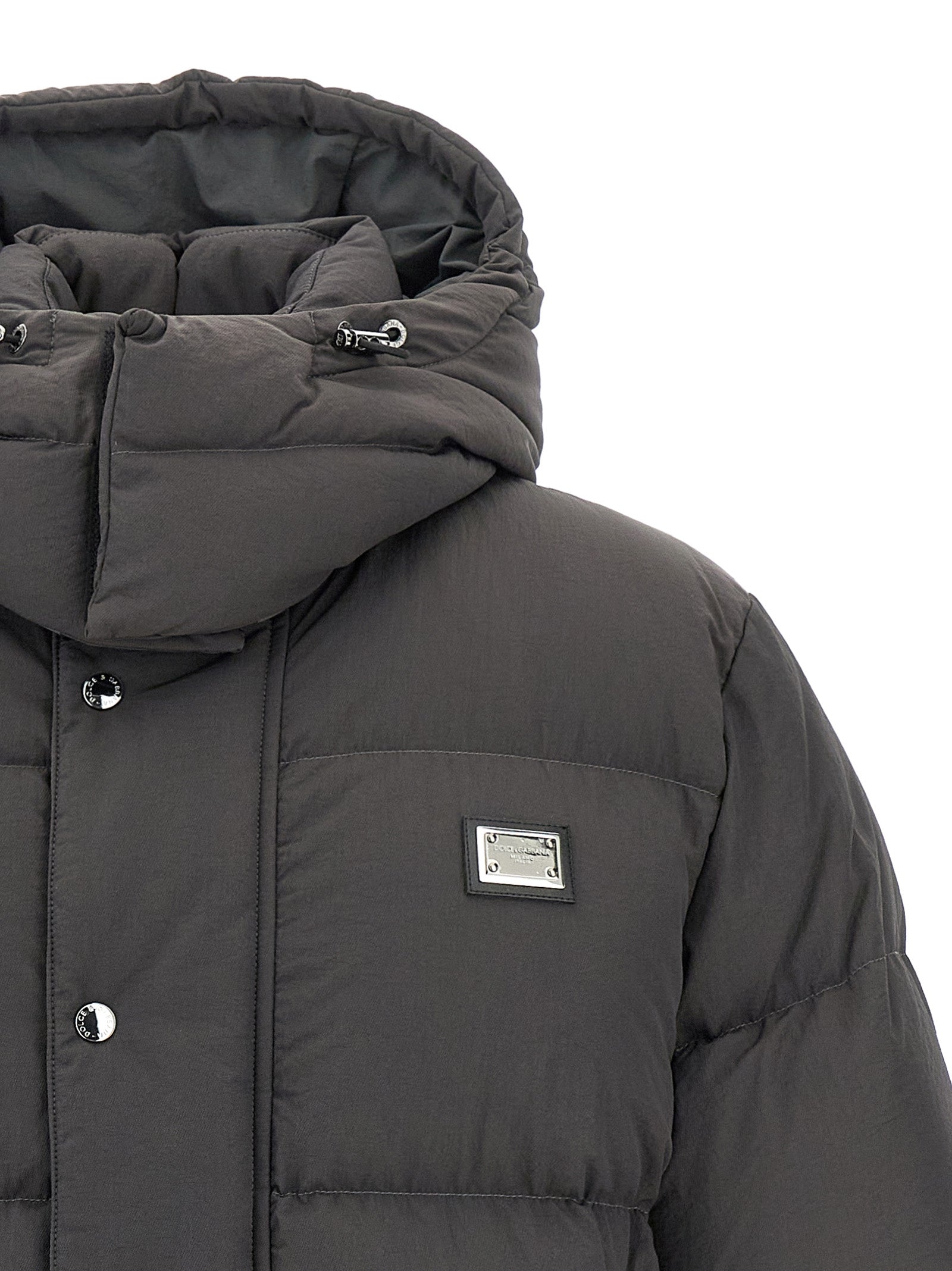 DOLCE &amp; GABBANA - DOLCE &amp; GABBANA - Logo patch down jacket - Men’s Outerwear