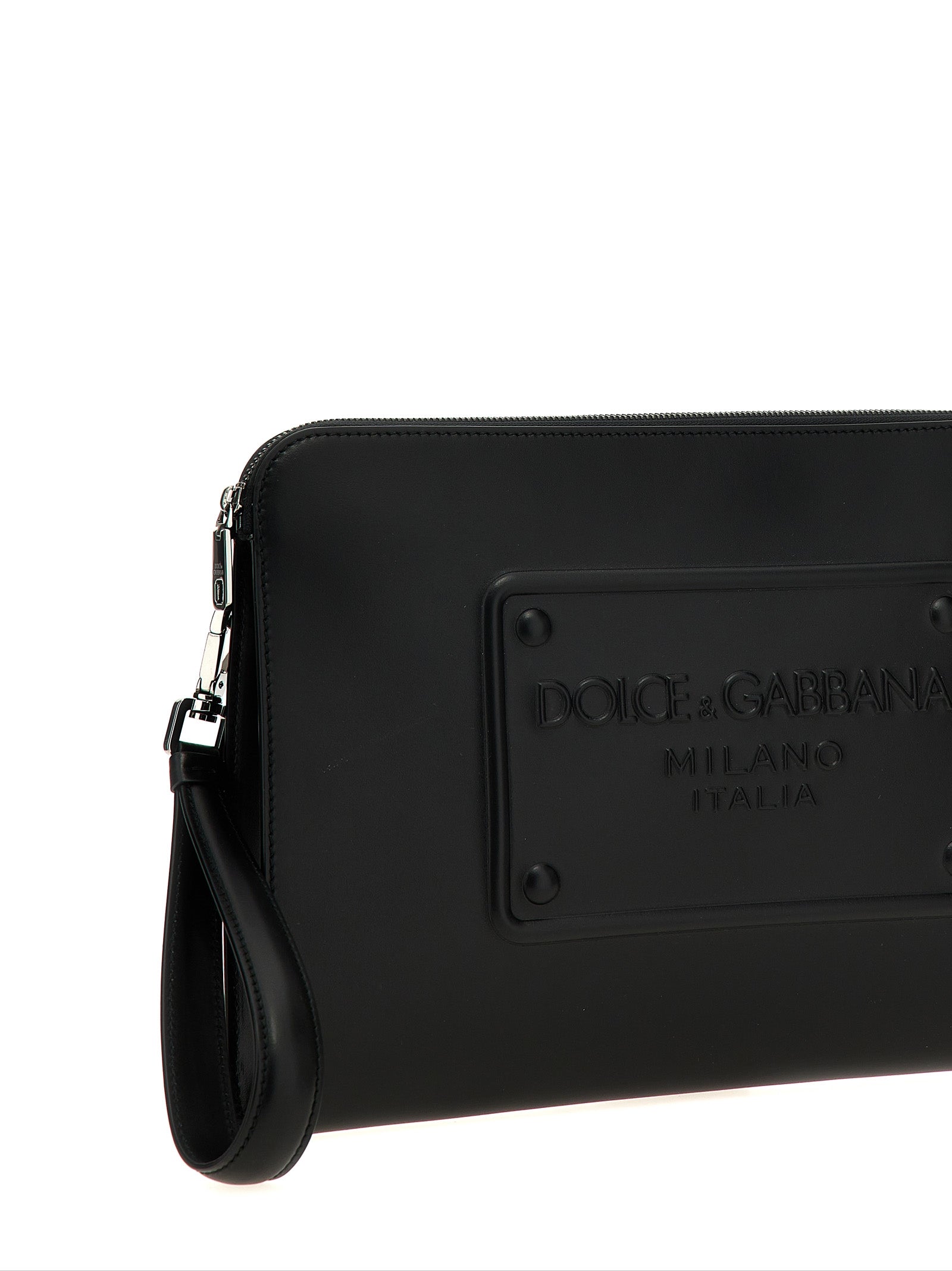 DOLCE &amp; GABBANA - DOLCE &amp; GABBANA - Large plaque pouch - Men’s Bags