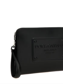 DOLCE &amp; GABBANA - DOLCE &amp; GABBANA - Large plaque pouch - Men’s Bags
