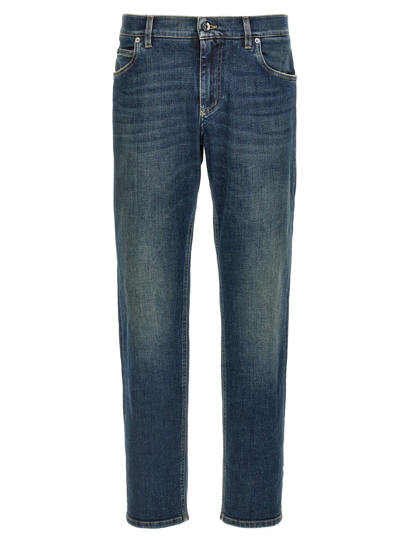 DOLCE &amp; GABBANA - DOLCE &amp; GABBANA - Logo plaque jeans - Men’s Clothing