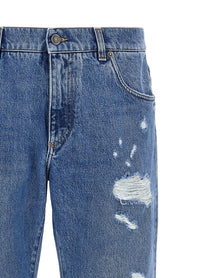 DOLCE &amp; GABBANA - DOLCE &amp; GABBANA - Destroyed jeans - Men’s Bottoms