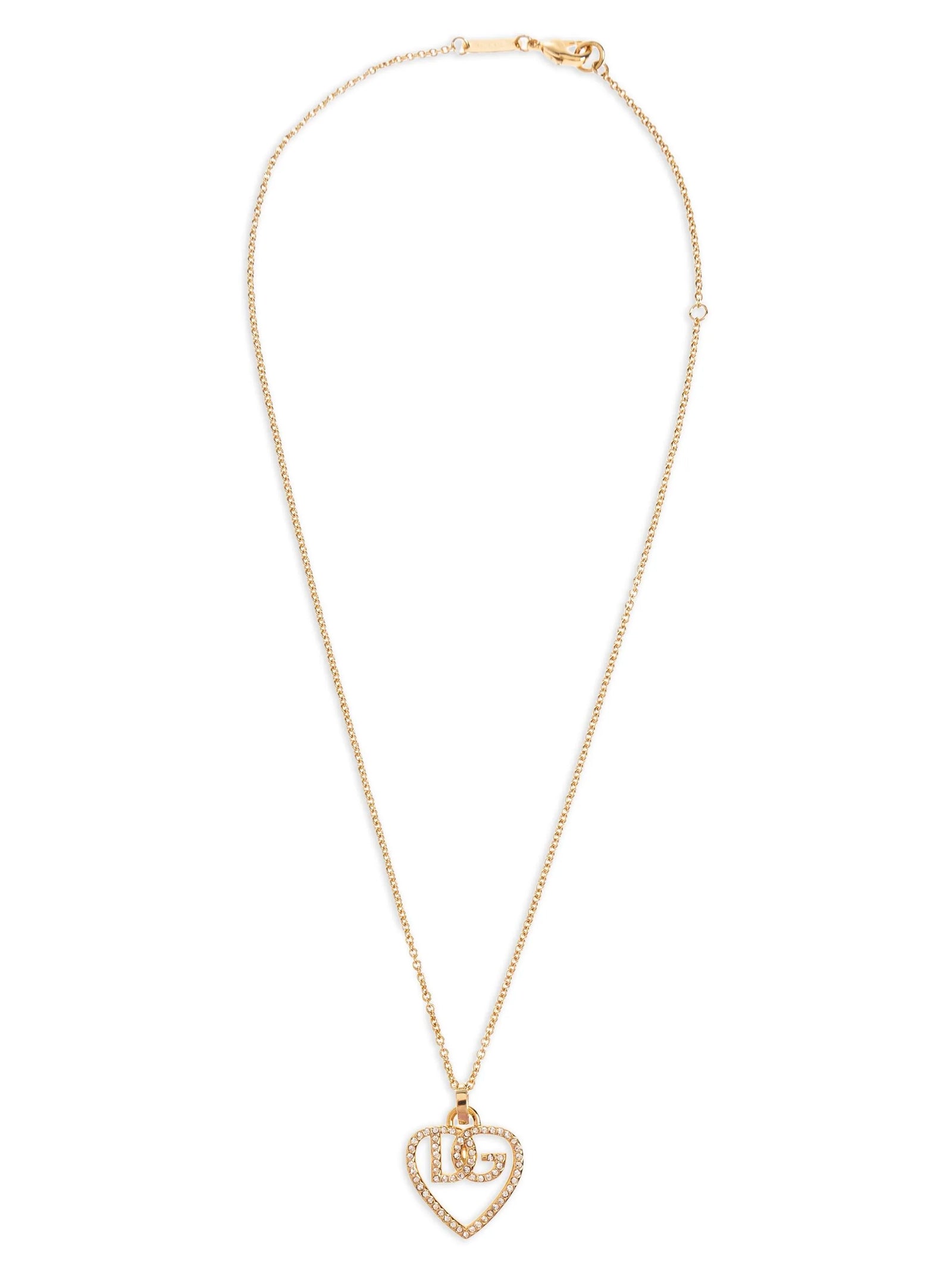 DOLCE &amp; GABBANA - DOLCE &amp; GABBANA - Strass logo necklace - Women’s Accessories