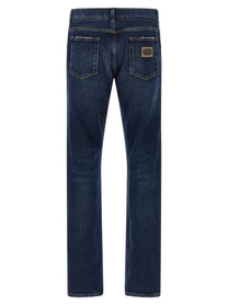 DOLCE &amp; GABBANA - DOLCE &amp; GABBANA - Logo plaque jeans - Men’s Bottoms