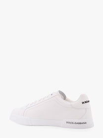 Dolce &amp; Gabbana - Dolce &amp; Gabbana Leather Sneakers With Lateral Logo Patch - Men’s Shoes
