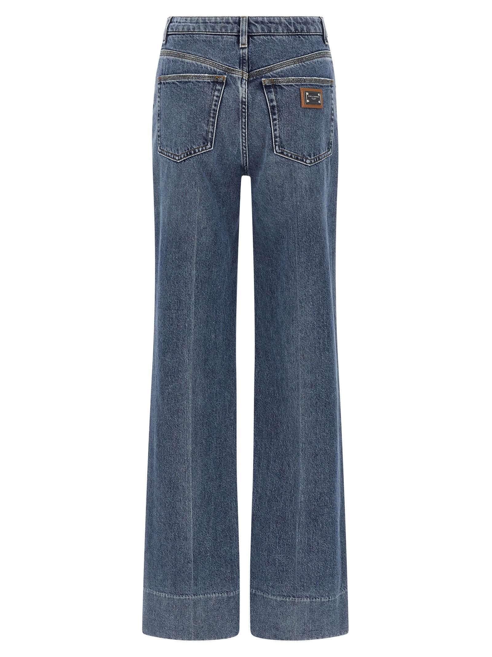 DOLCE &amp; GABBANA - DOLCE &amp; GABBANA - Logo tag jeans - Women’s Bottoms