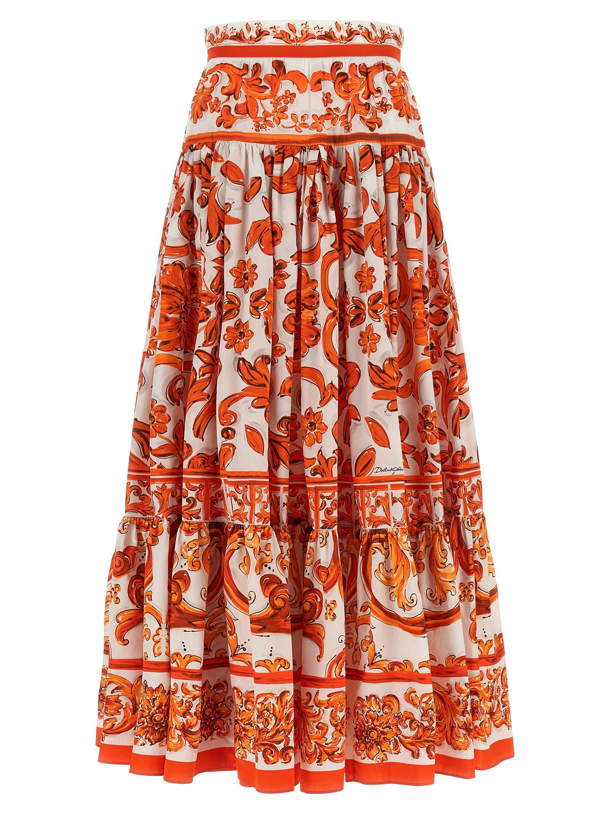 Dolce &amp; Gabbana Maiolica Skirt Orange