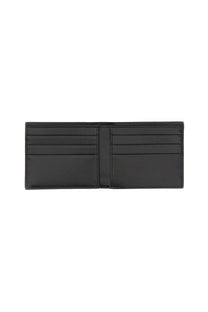 Dolce &amp; Gabbana men’s bifold wallet in black leather with multiple card slots and a central divider