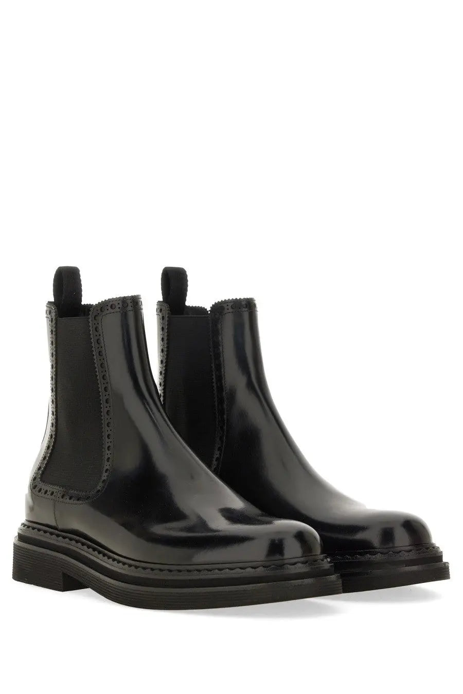 Dolce &amp; Gabbana Men's Brushed Leather Boot Black, view 2