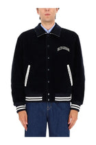 Dolce &amp; Gabbana Men's Corduroy Bomber Jacket Blue