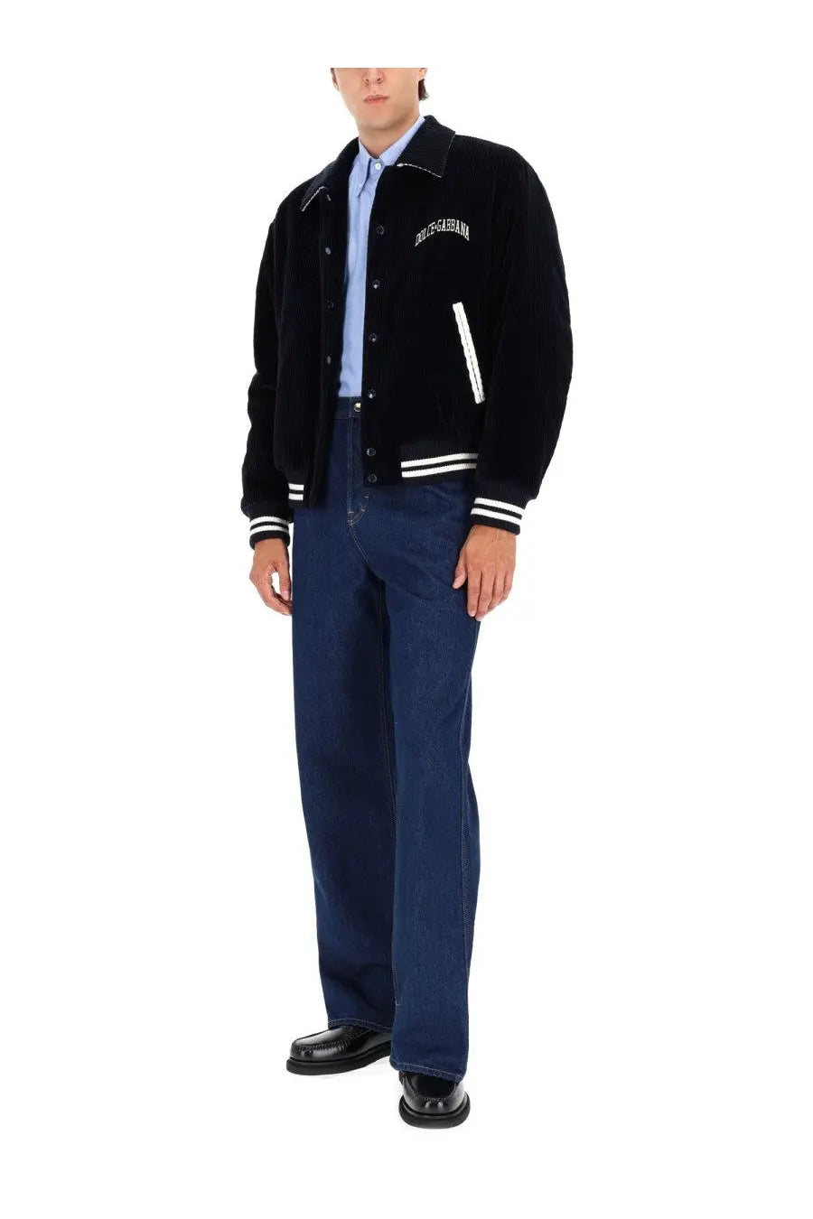 Dolce &amp; Gabbana Men's Corduroy Bomber Jacket Blue, view 2