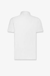 Dolce gabbana men’s white cotton polo shirt with a classic collar short sleeves and neat stitching