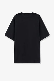 Dolce &amp; Gabbana men’s black cotton oversized t-shirt with short sleeves and relaxed fit