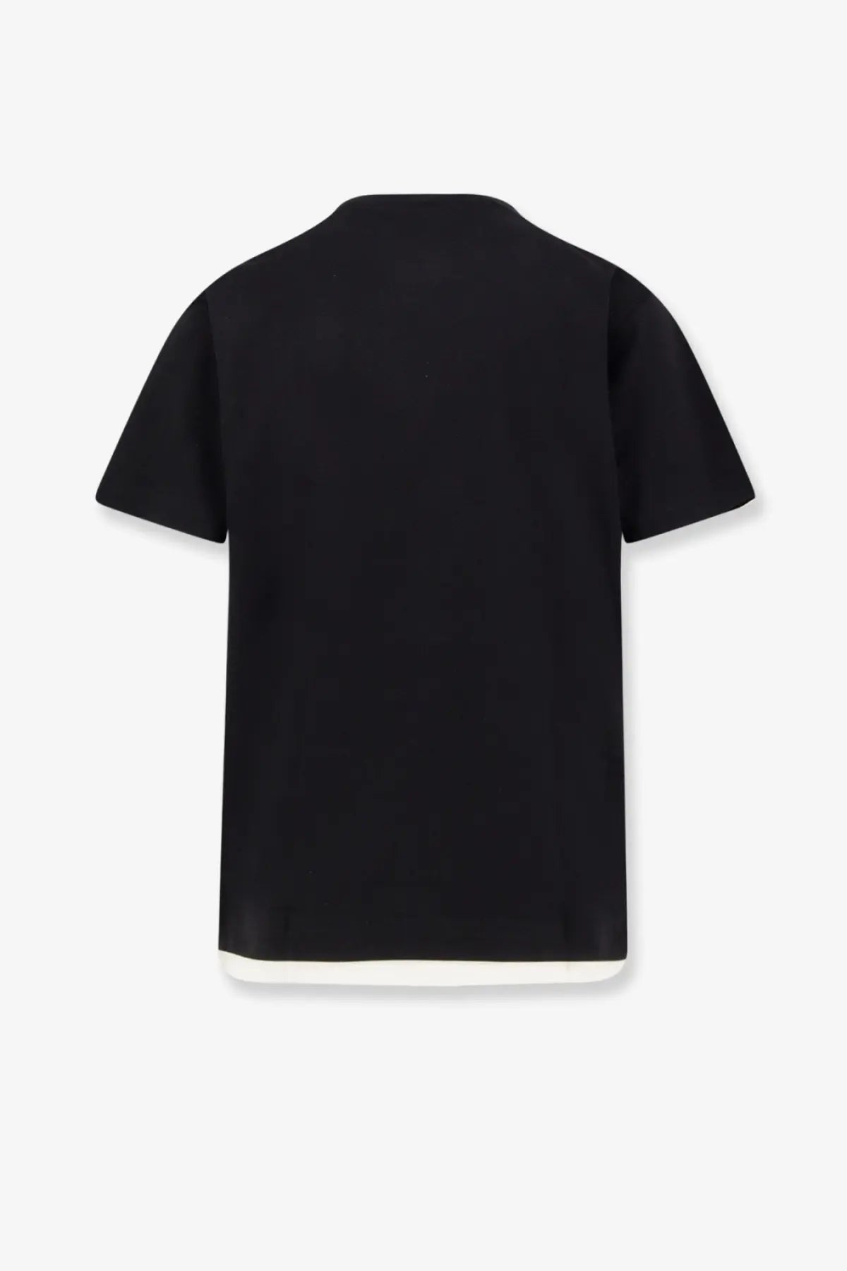 Dolce and Gabbana men’s black cotton short-sleeved t-shirt with white hem detail