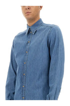 Dolce &amp; Gabbana Men's Cotton Shirt Blue, view 4