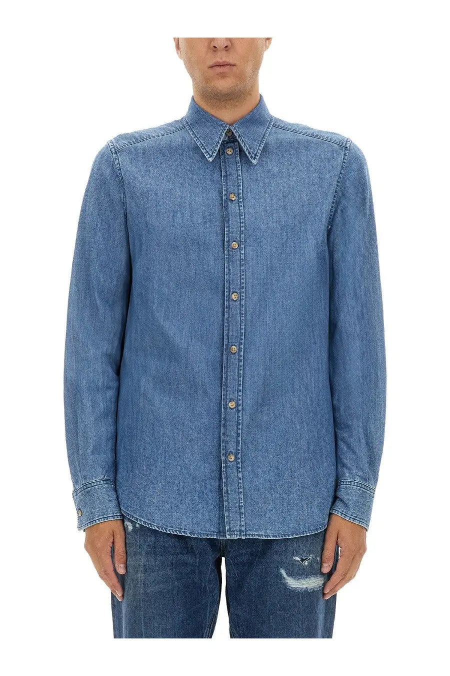 Dolce &amp; Gabbana Men's Cotton Shirt Blue