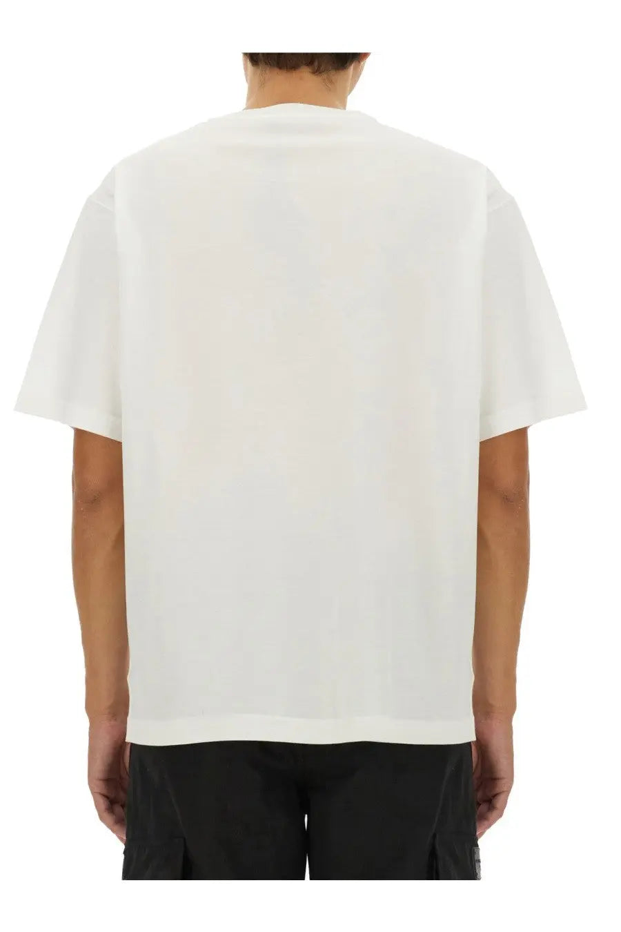Dolce &amp; Gabbana men’s white oversized cotton t-shirt with relaxed fit and short sleeves