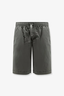 Dolce &amp; gabbana men’s grey cotton shorts with dark gray lightweight nylon and elastic waistband with drawstring