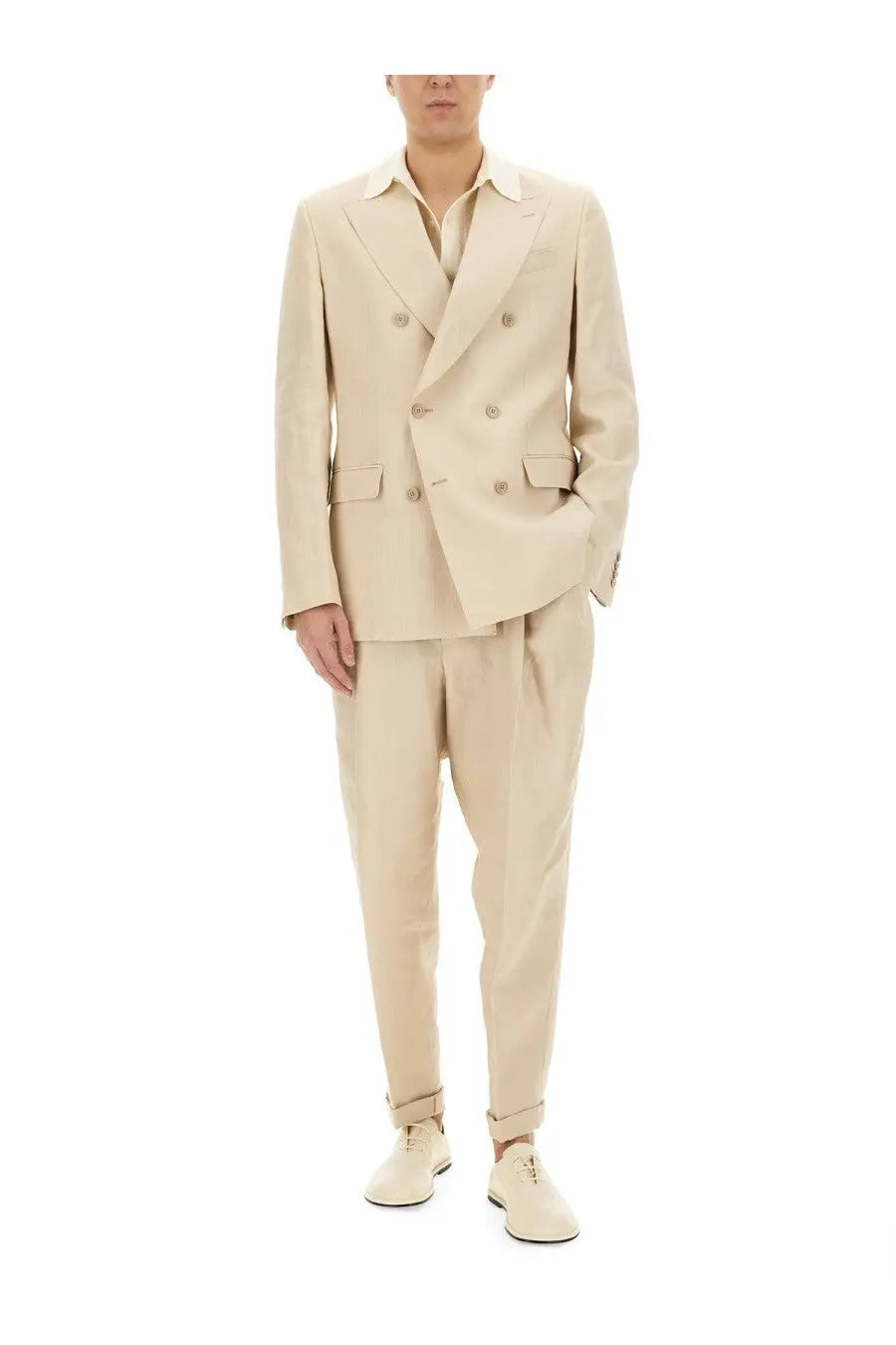Dolce &amp; Gabbana Men's Double Breasted Jacket Beige, view 2