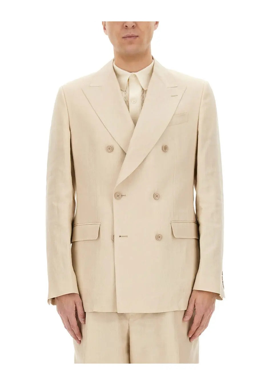 Dolce &amp; Gabbana Men's Double Breasted Jacket Beige