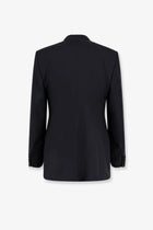 Dolce &amp; Gabbana Men's Double Breasted Virgin Wool Blazer Black, view 4