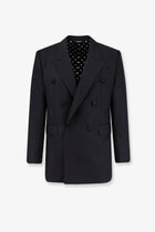 Dolce &amp; Gabbana Men's Double Breasted Virgin Wool Blazer Black