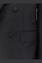 Dolce &amp; Gabbana Men's Double Breasted Virgin Wool Blazer Black, view 5