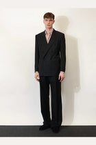 Dolce &amp; Gabbana Men's Double Breasted Virgin Wool Blazer Black, view 2